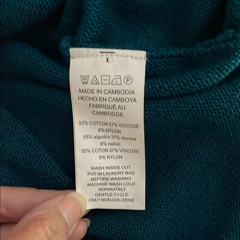 Michael Kors Deep Teal Sweater Top - Picture 5 of 6